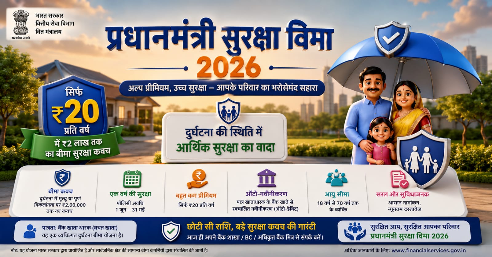 PM Suraksha Bima Yojana 2026 feature image